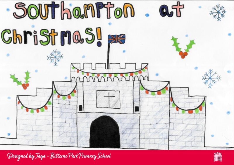 The winning design by Jaya from Bitterne Park Primary School. 