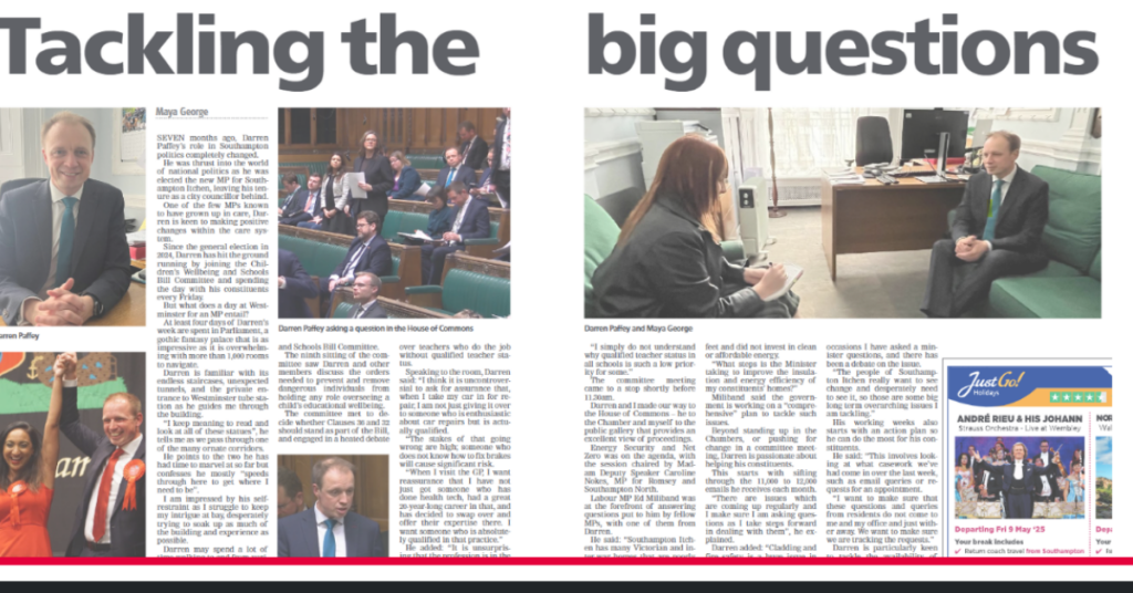 Daily Echo for front page