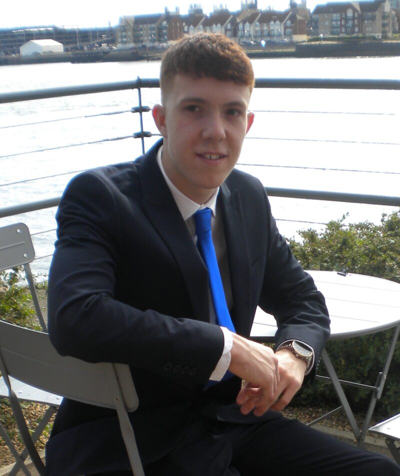 A picture of Joe Abbess from Southampton pictured on the day of his prom. 