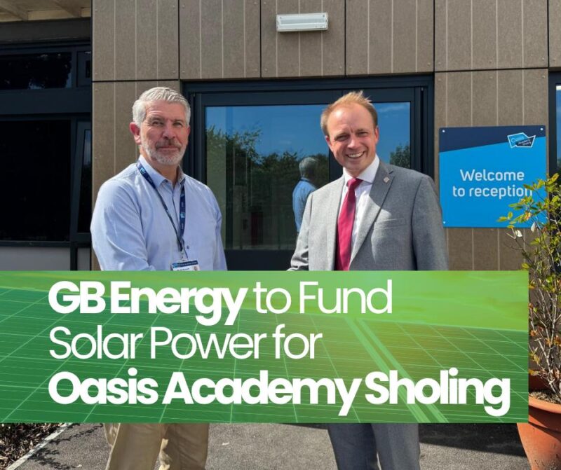 Darren with Headteacher at Oasis Academy Sholing