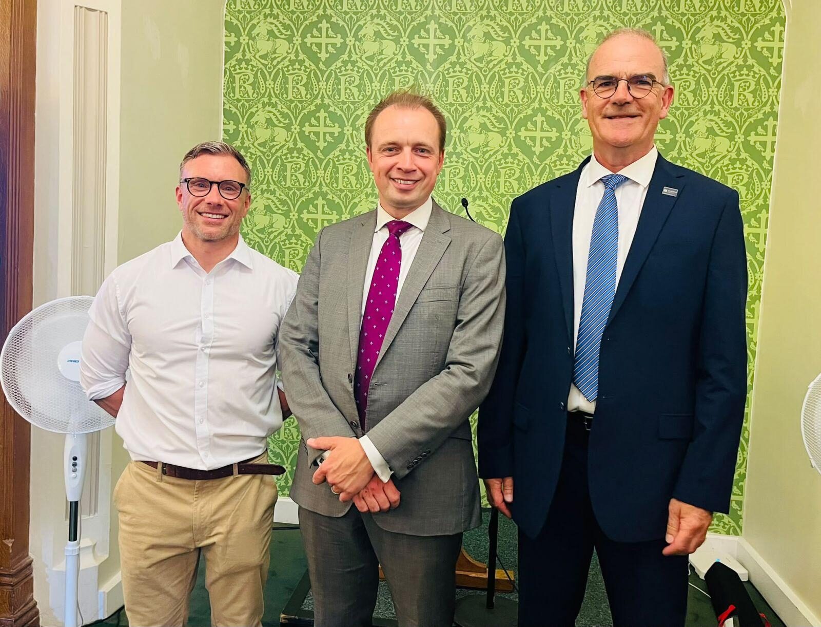 Darren Paffey MP with Stu Baker and Keith Greenfield from Maritime Solent