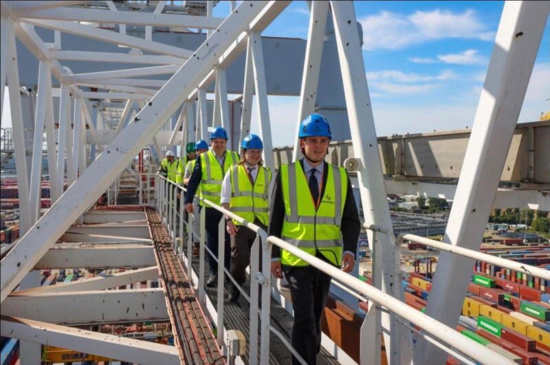 Keir Mather MP & Visit Team on DP World